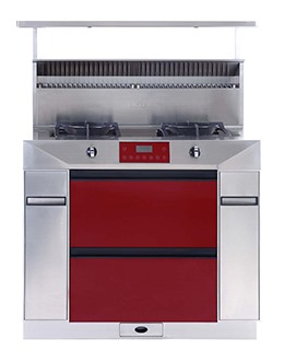 丝瓜视频在线观看丝瓜视频污污污侧吸式下排无烟厨房天健G01-R丝瓜视频污污污红色